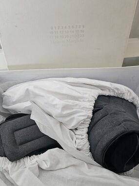 Maison Martin Margiela White Drawstring Fitted Mattress Cover